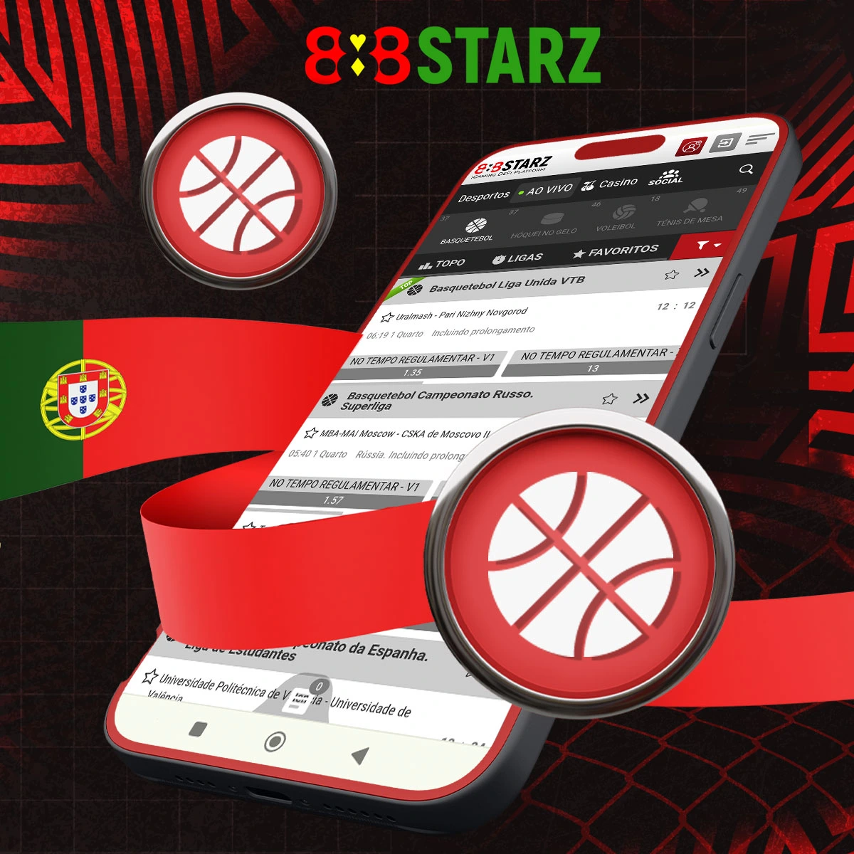 Principais mercados de basquetebol no 888Starz