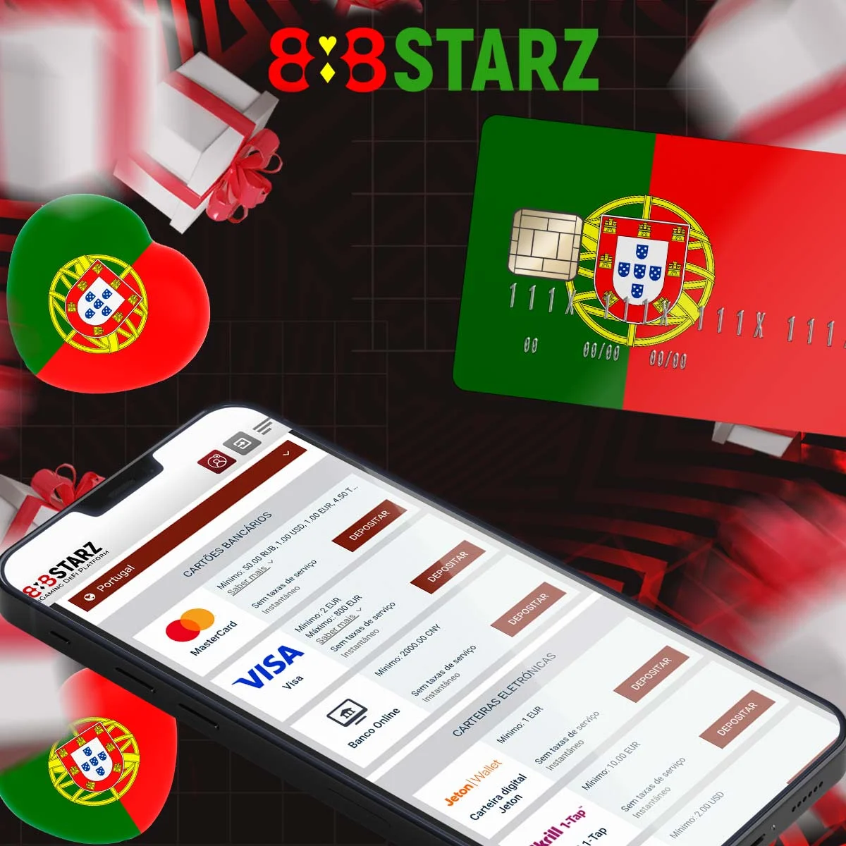 Processo de levantamento dos fundos recebidos com o bónus 888starz